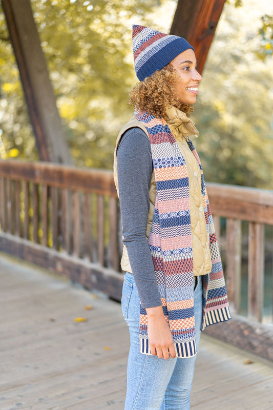 大判マフラースカーフ ナツメグ