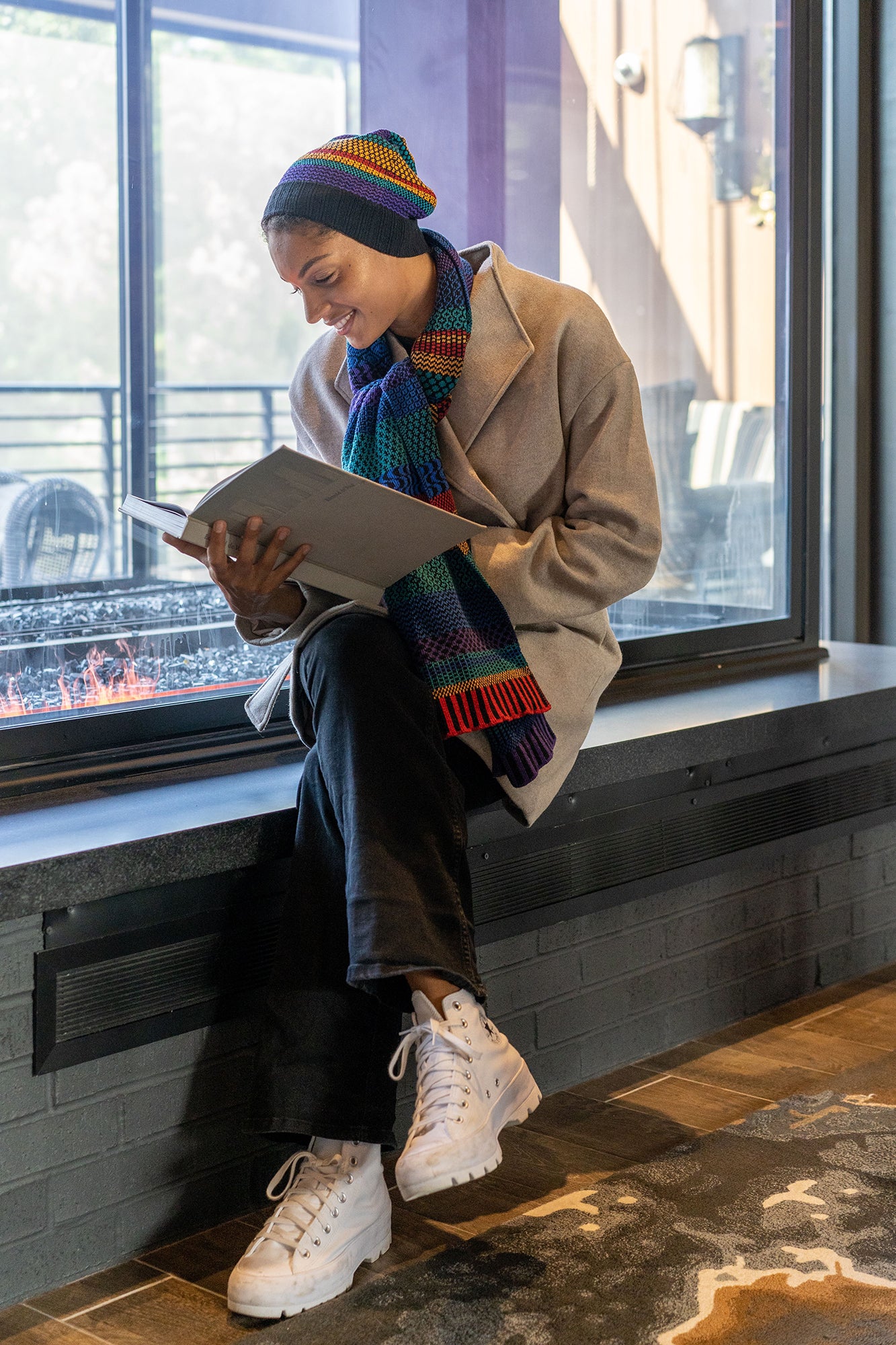 大判マフラースカーフ ジェムストーン