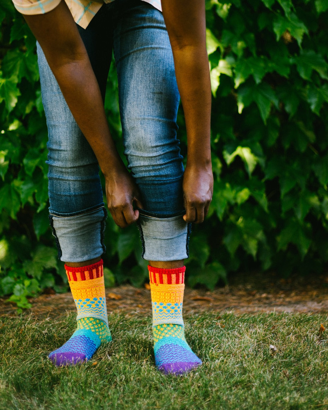 クルーソックス レインボー